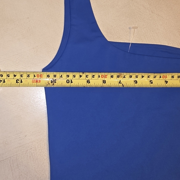 Babaton Royal Blue One-Shoulder Bodysuit - Picture 6 of 6